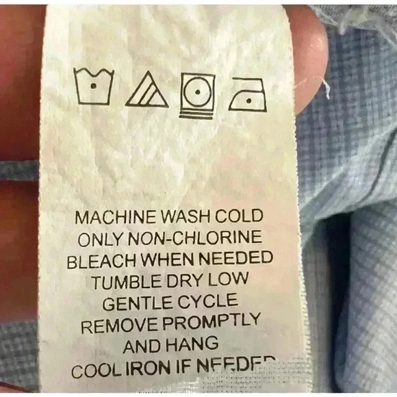 Perry Ellis Men's Blue Geo print Long Sleeve Button down Shirt Size Medium - Picture 5 of 6